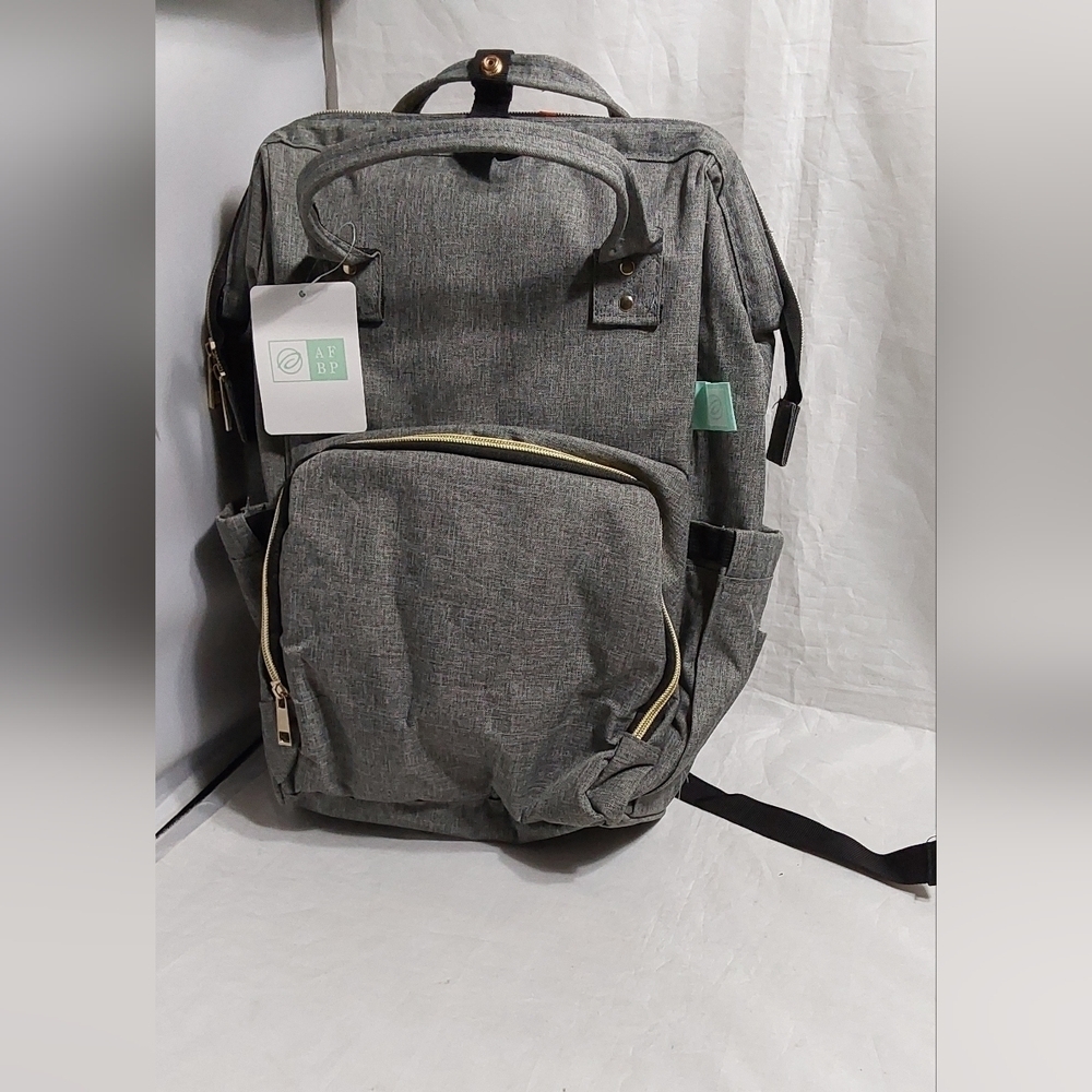 Afbp NWT BABY MULTIFUNCTIONAL DIAPER BACKPACK PRT GREY